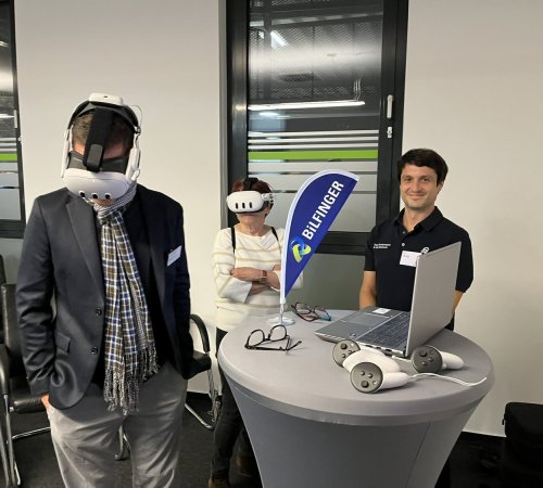 Simon Geubig, der extra von Würzburg nach Mannheim gekommen war, war Ansprechpartner für das Thema Digital Engineering.