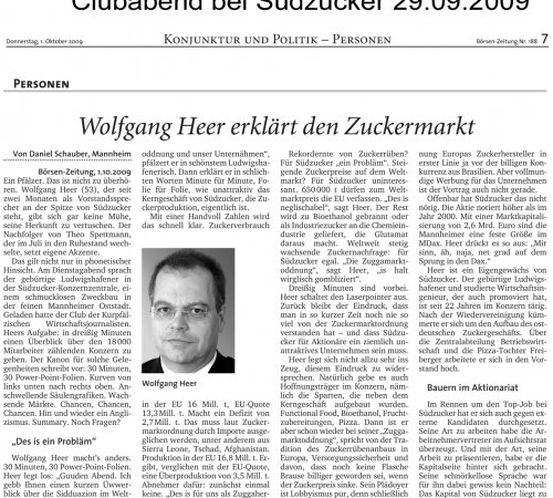 Börsenzeitung Okt. 2009